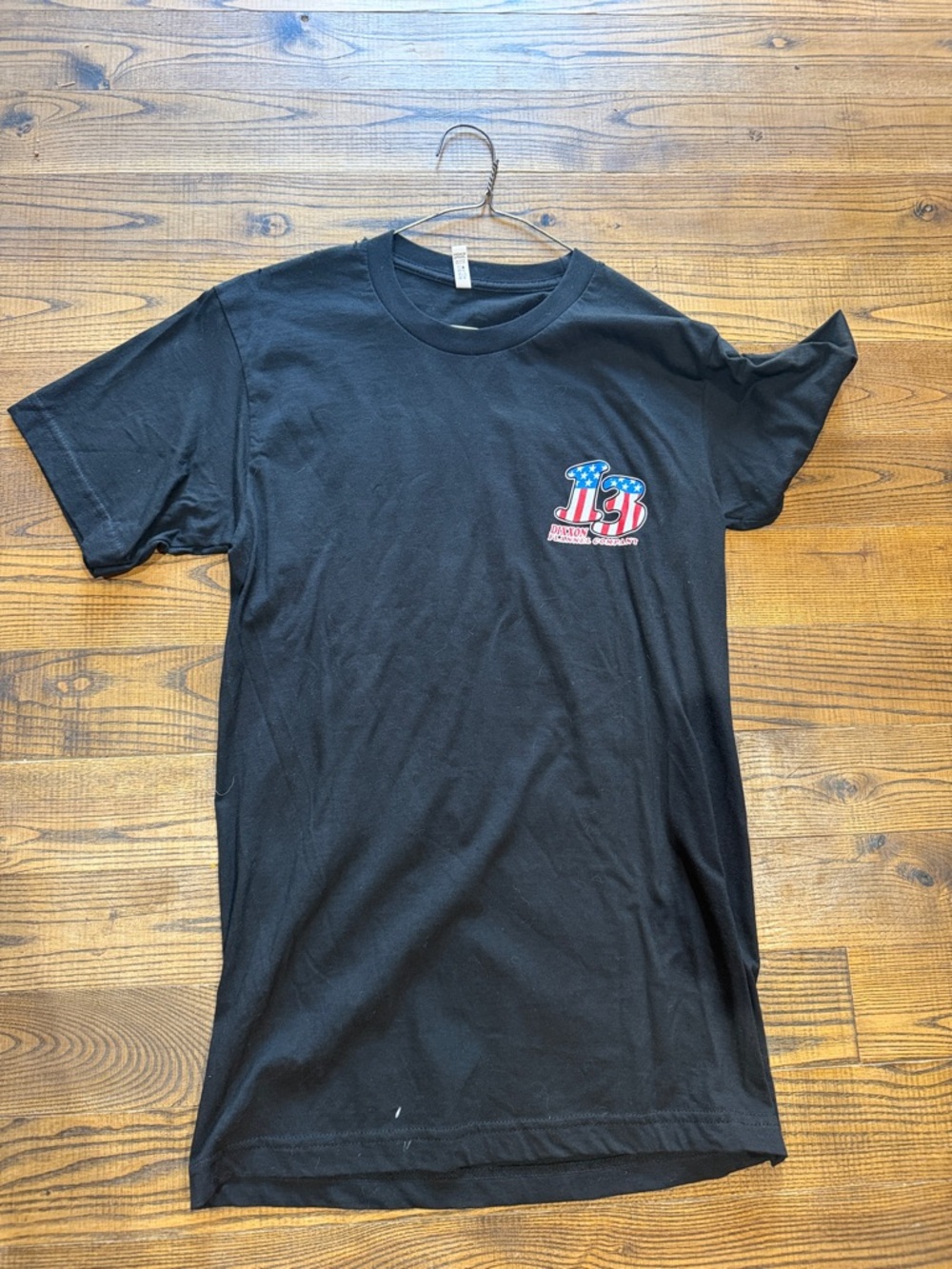 DIXXON Black Short Sleeve Tee with Patriotic '19' Chest Graphic